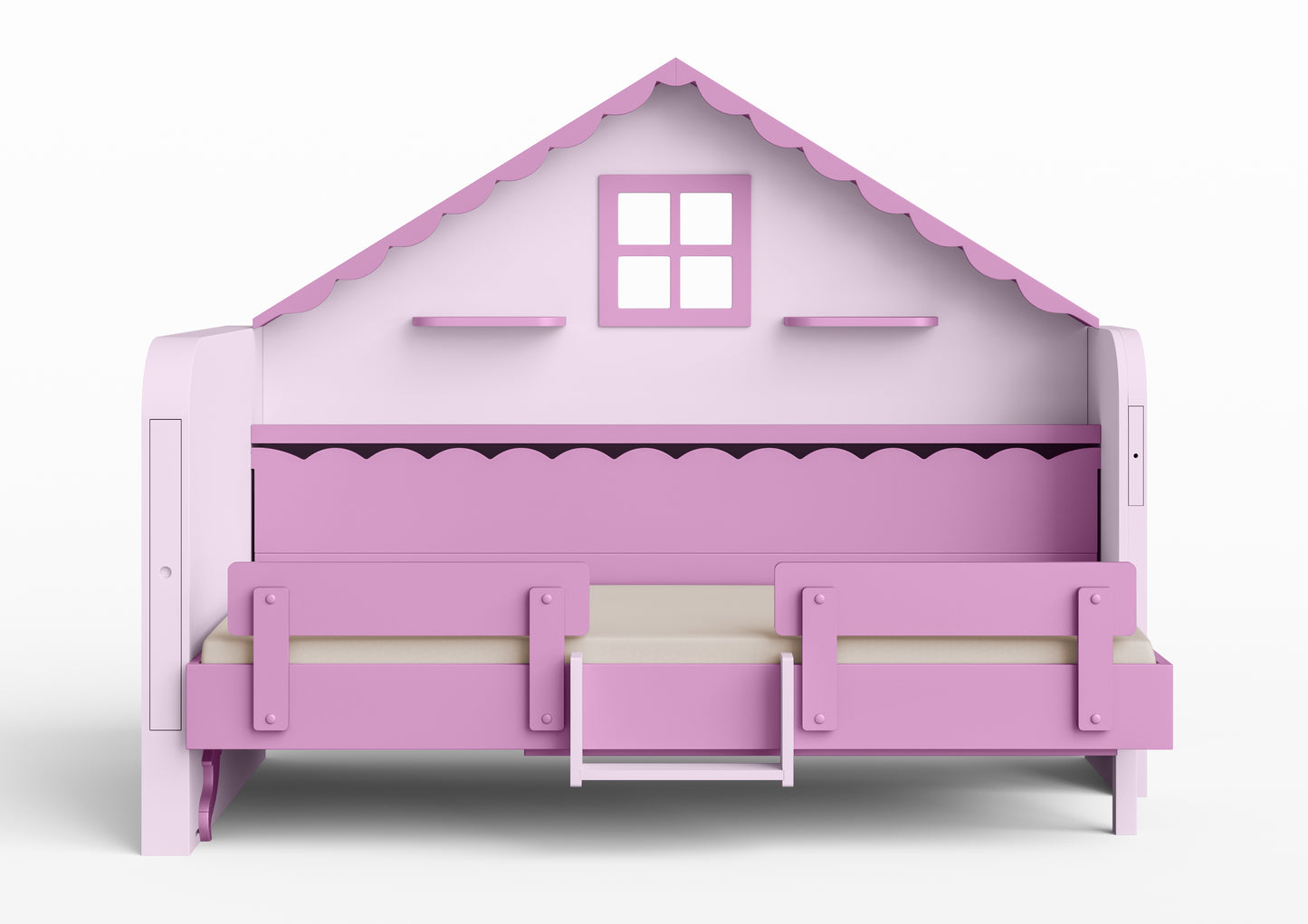 Pakeliama vaikiška lova namelis su žaidimų erdve HAUSY Pink Dream