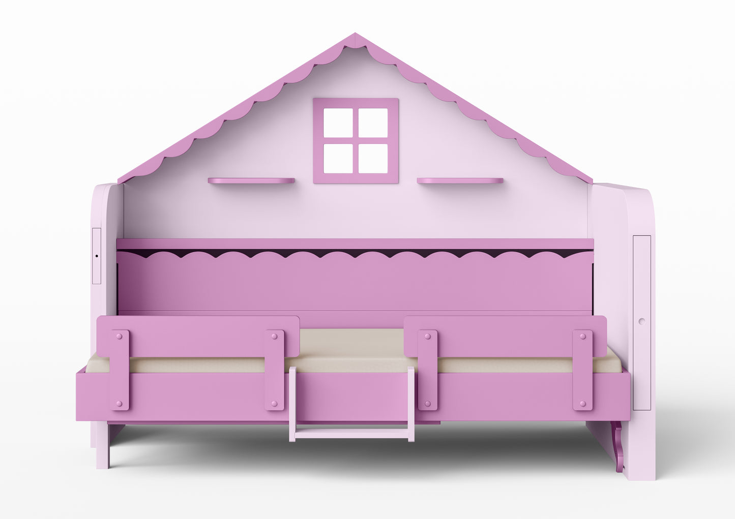 Pakeliama vaikiška lova namelis su žaidimų erdve HAUSY Pink Dream