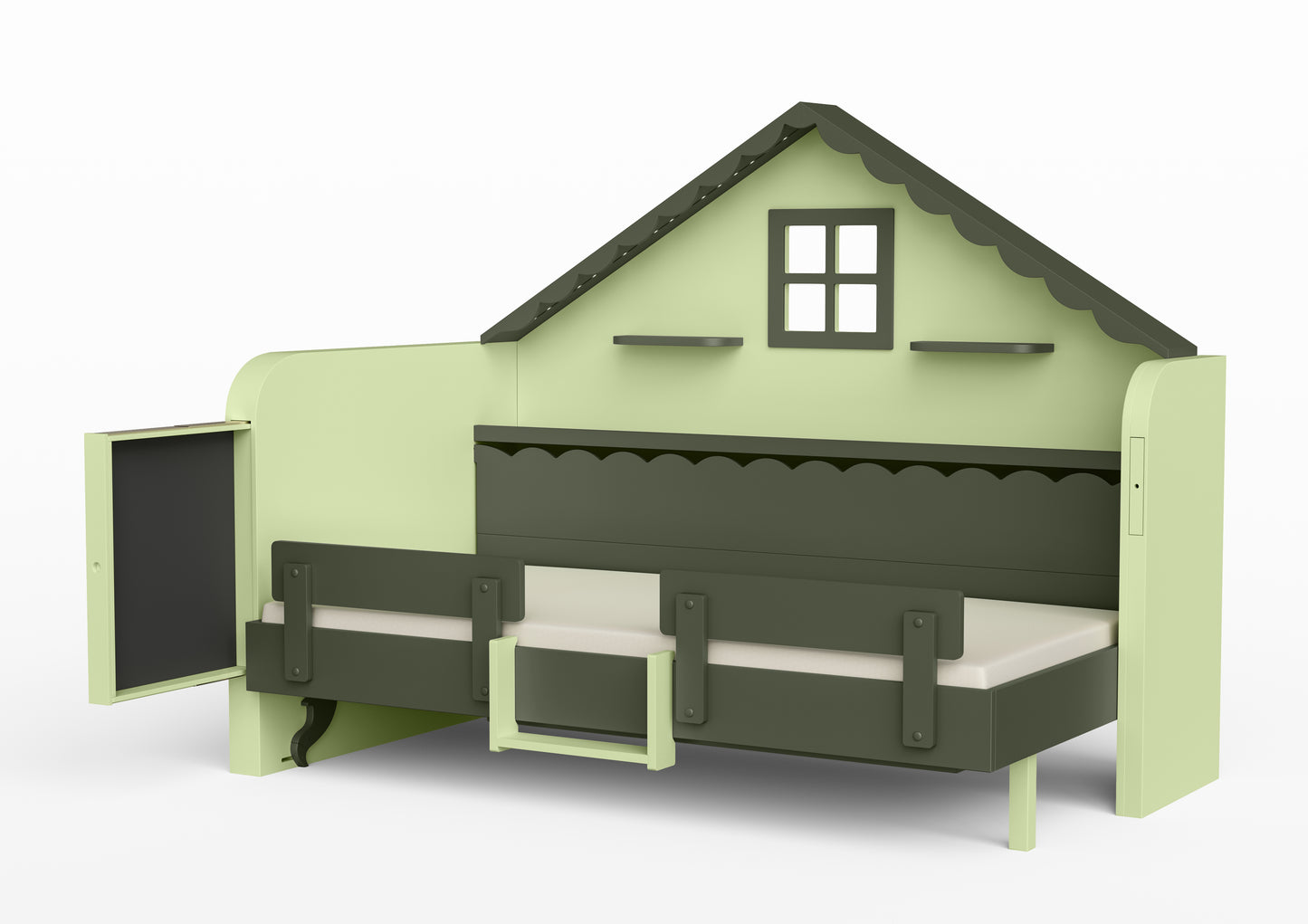 Pakeliama vaikiška lova namelis su žaidimų erdve HAUSY Turtle's Bed