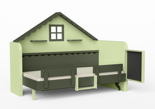 Pakeliama vaikiška lova namelis su žaidimų erdve HAUSY Turtle's Bed