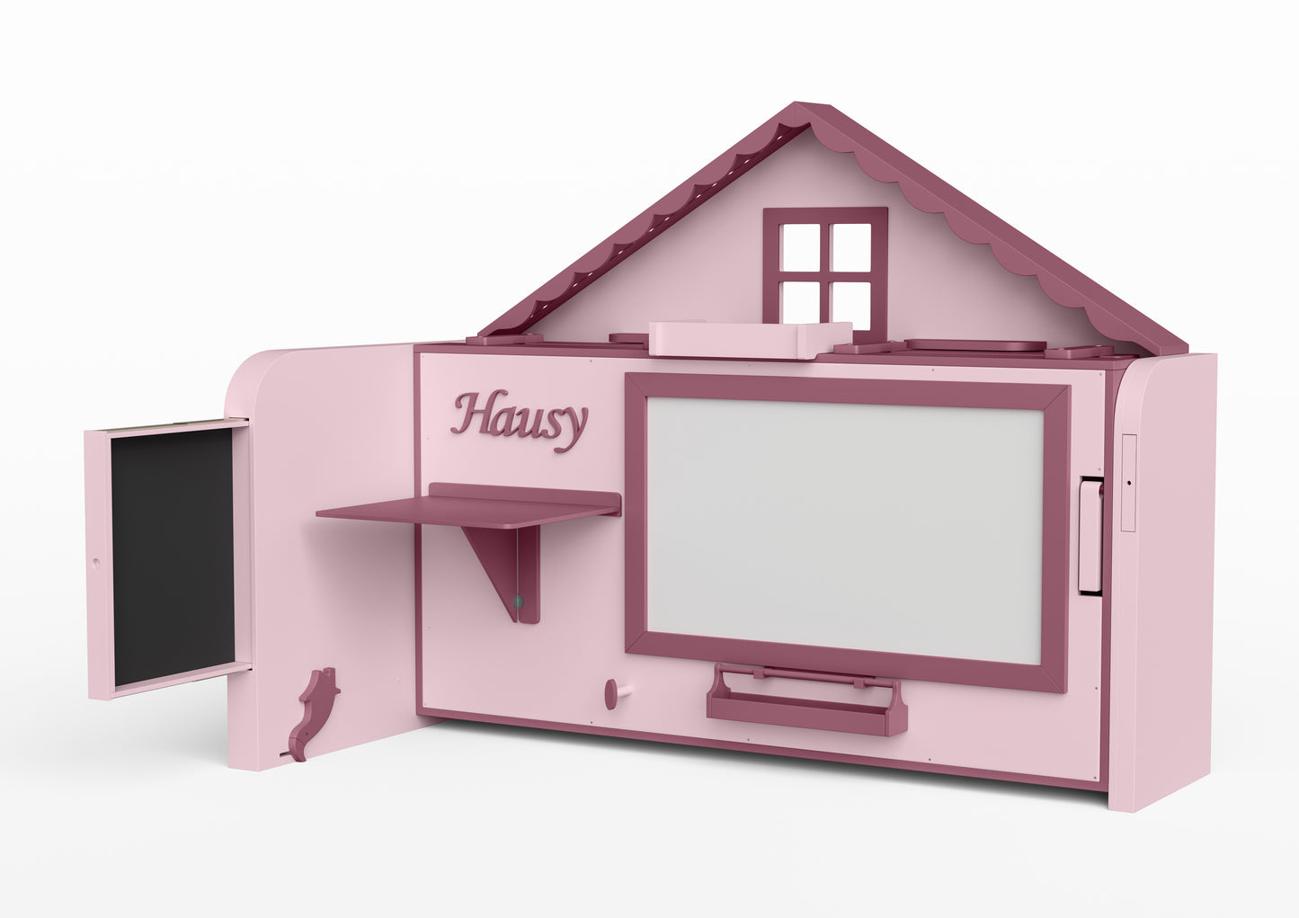 Pakeliama vaikiška lova namelis su žaidimų erdve HAUSY Purple Sky