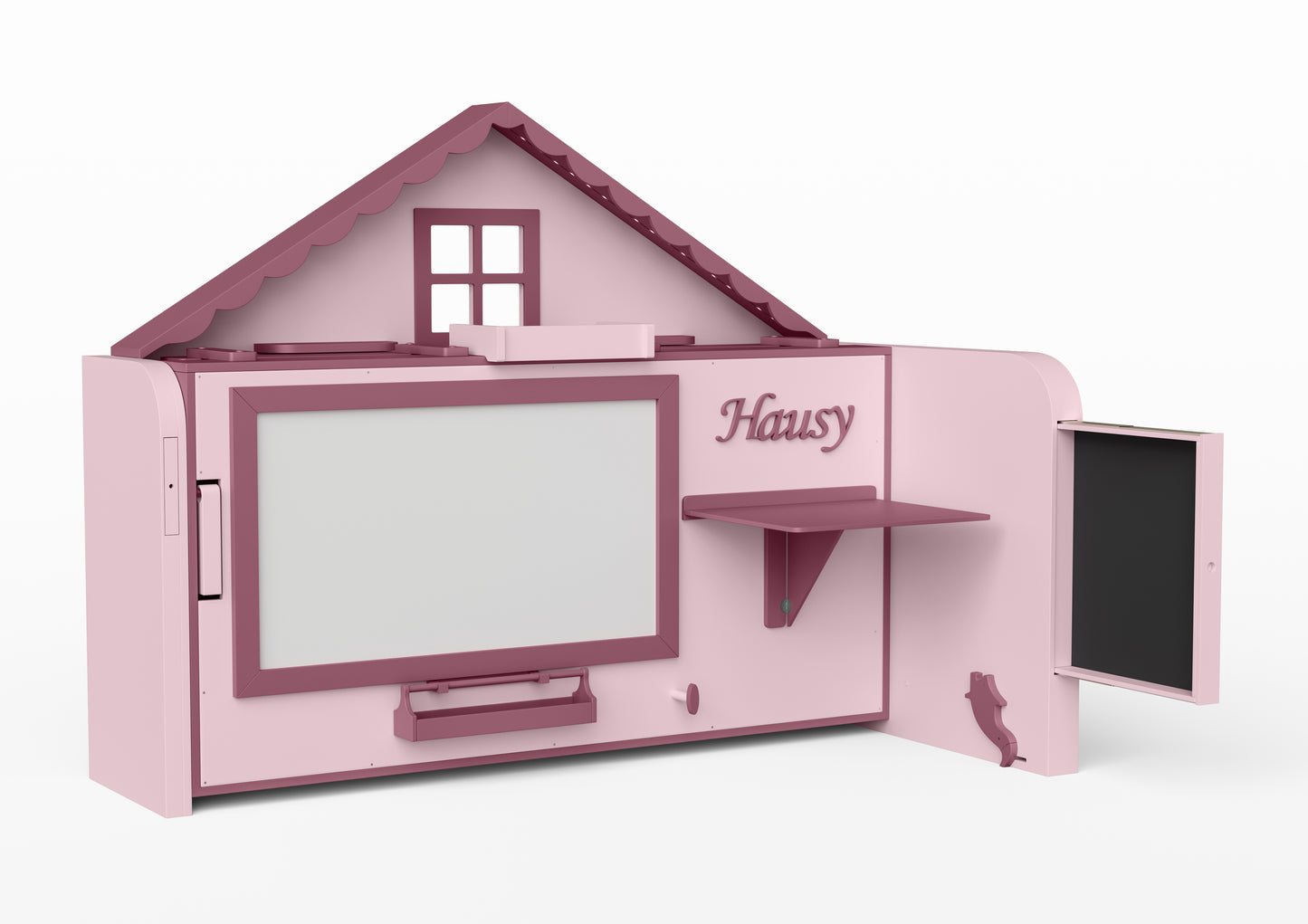 Pakeliama vaikiška lova namelis su žaidimų erdve HAUSY Purple Sky