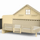 Pakeliama vaikiška lova namelis su žaidimų erdve HAUSY Sandcastle