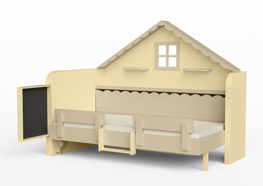 Pakeliama vaikiška lova namelis su žaidimų erdve HAUSY Sandcastle