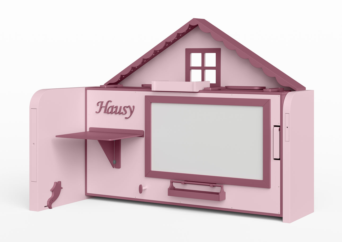 Pakeliama vaikiška lova namelis su žaidimų erdve HAUSY Purple Sky