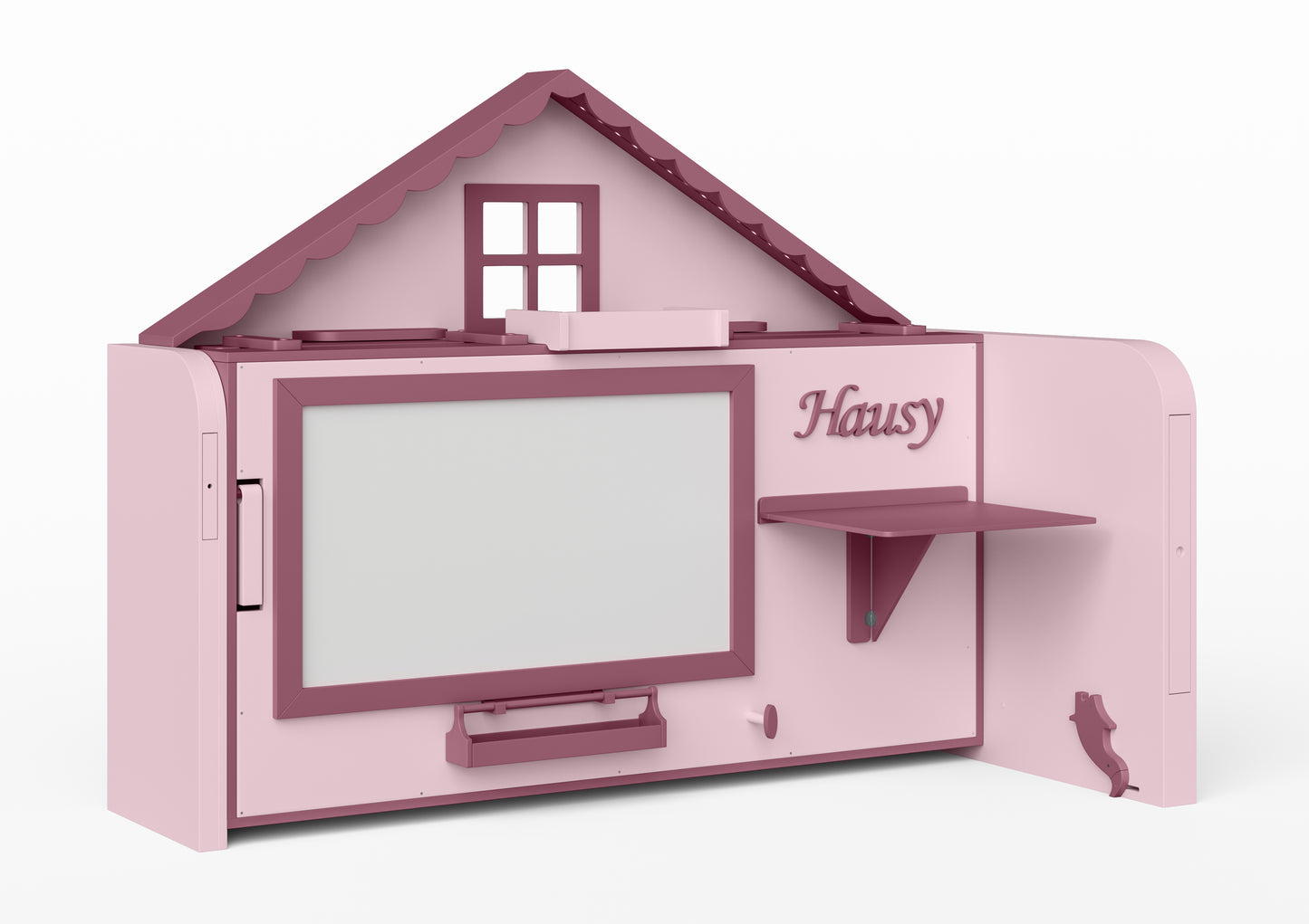 Pakeliama vaikiška lova namelis su žaidimų erdve HAUSY Purple Sky