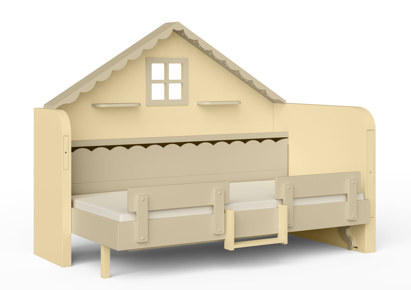 Pakeliama vaikiška lova namelis su žaidimų erdve HAUSY Sandcastle