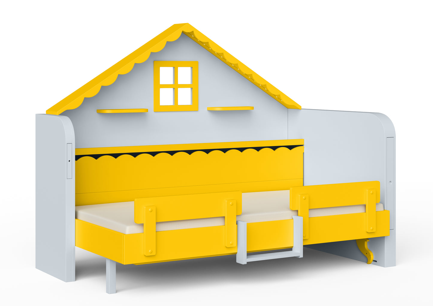 Pakeliama vaikiška lova namelis su žaidimų erdve HAUSY Lemon Tree