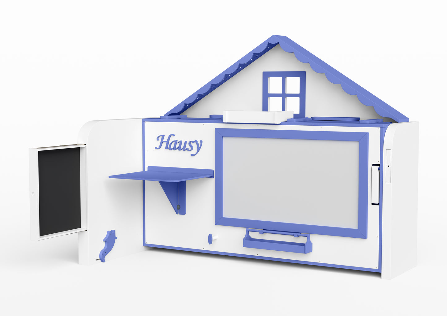 Pakeliama vaikiška lova namelis su žaidimų erdve HAUSY Lavender