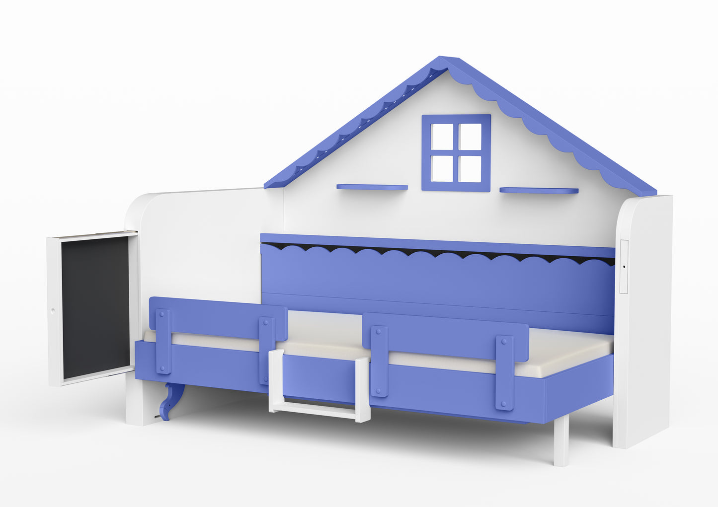 Pakeliama vaikiška lova namelis su žaidimų erdve HAUSY Lavender