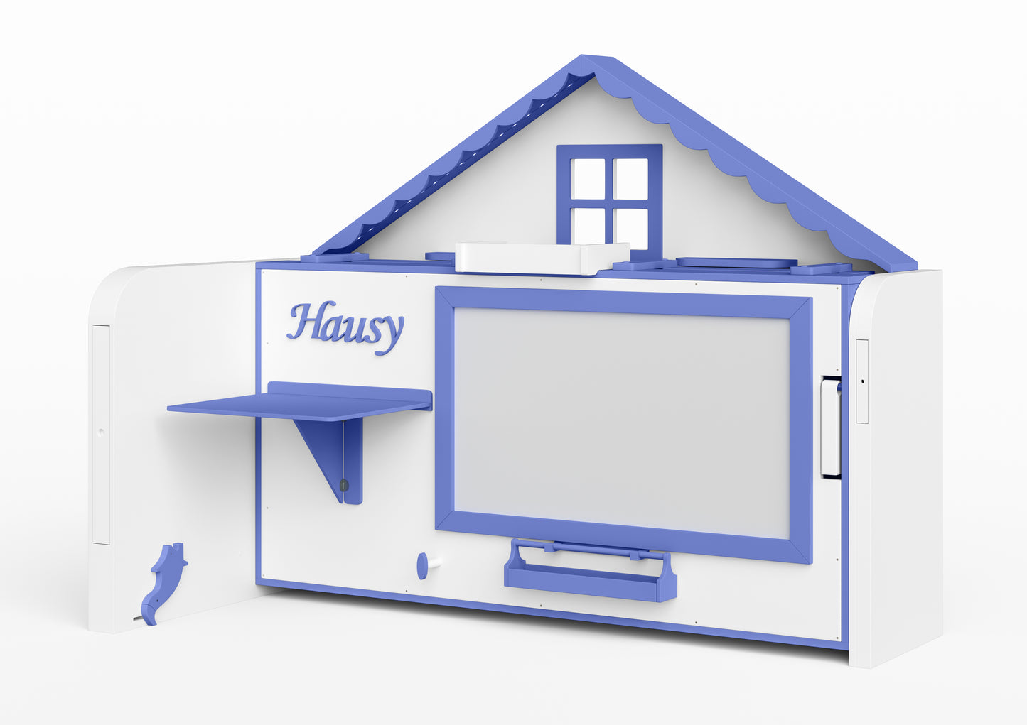 Pakeliama vaikiška lova namelis su žaidimų erdve HAUSY Lavender